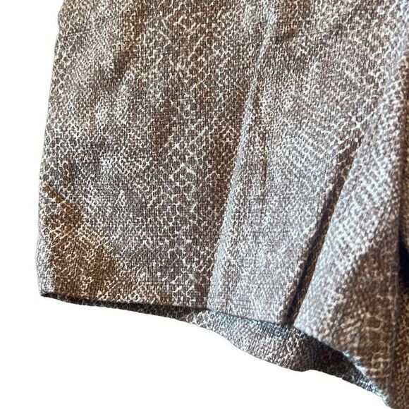 Snakeskin Print Shorts‎ High Waist Tailored Neutral Tan Brown Casual Chic - Picture 3 of 7